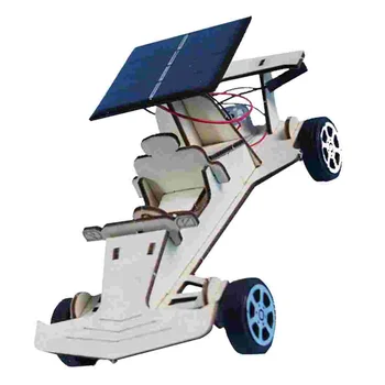 Състезателна кола в събирането на детски образователни играчки Solar Power Race дървена играчка със собствените си ръце - Изображение 1  