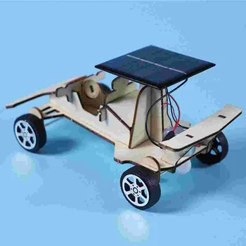 Състезателна кола в събирането на детски образователни играчки Solar Power Race дървена играчка със собствените си ръце - Изображение 2  