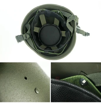 Тактически шлем 6B26, Руски каска, Взривозащитени Стоманени Зелени човечета - Изображение 2  