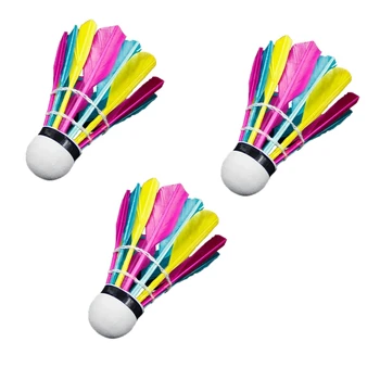 Топки за бадминтон Професионални Цветни топки за бадминтон за тренировки Воланы Трайни аксесоари за тренировки по бадминтон - Изображение 1  