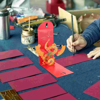 Триизмерна червена чанта-плик 2024 dragon 3D (Xianlong), 4 бр. - Изображение 1  