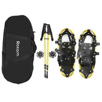 Улични снегоходки, с регулируеми опори, чанта за носене, Ски, ски обувки с противоскользящим покритие, Алуминиеви ски-бягане, кънки за ходене по сняг, аксесоар - Изображение 2  