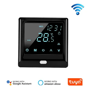 Умен термостат Sasha WiFi LCD панел за контрол на температурата за подгряване на пода Работи с Google Home, Алекса - Изображение 1  