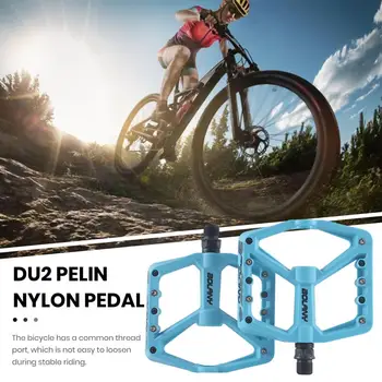 Устойчива на плъзгане Велосипедна Педала на Велосипедни Педали с противоскользящими пирони Подобряване на сцеплението на Педалите от нейлонового влакна за планински велосипеди с повишена трайност - Изображение 2  