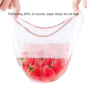 Цветна еднократна употреба капак за хранене, пластмасова торбичка за запазване на свежестта на храните, аксесоари за хладилник, кухненски прибори. - Изображение 2  