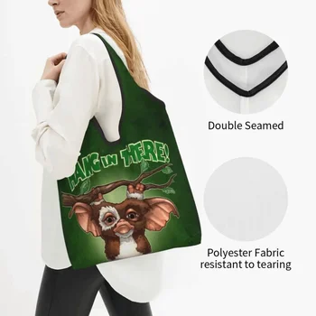 Чанта за пазаруване с гремлинами с принтом Kawaii, преносима чанта за пазаруване през рамо, Gizmo Mogwai Monster Movie, чанта - Изображение 2  
