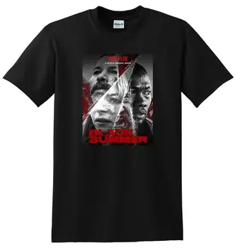 Черна ЛЯТНА тениска с плакат телевизионно шоу, тениска сезон 1, малка, средна, голяма, XL - Изображение 1  