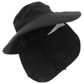 Шапка унисекс с широка периферия, Солнцезащитная шапка за защита на лицето, модерен аксесоар за жените, мъжка шапка - Изображение 1  