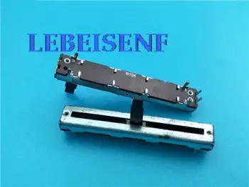 потенциометър с едно звено 100шт фейдера/потенциометър с директен скольжением 60 мм със средна точка SC4542N B10K дръжка 15 мм - Изображение 1  